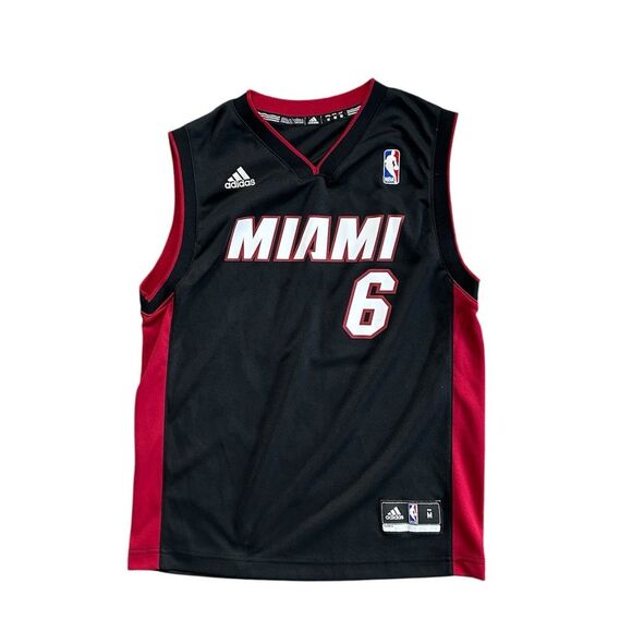 Adidas NBA LeBron James Miami Heat Jersey Youth size Medium 10-12 - Picture 1 of 9